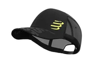 Czapki i chusty sportowe męskie - COMPRESSPORT Czapka lifestyle TRUCKER CAP BLACK EDITION 2019 Czarna - miniaturka - grafika 1