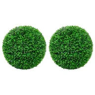 Sztuczne kwiaty - vidaXL Kule sztucznego bukszpanu, 2 szt., 55 cm 315476 - miniaturka - grafika 1