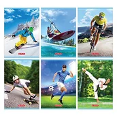 Kartki okolicznościowe i zaproszenia - Zeszyt A5, 32 kartki w linię podwójną, Sport - miniaturka - grafika 1