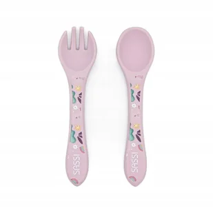 SASSI Sztućce silikonowe dla dzieci zestaw Jednorożec - Sztućce dla dzieci - miniaturka - grafika 1