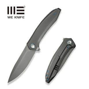 Nóż składany WE Knife Acuminal Gray Titanium, Gray Hand Rubbed Vanax (WE23070-3) - Noże - miniaturka - grafika 1