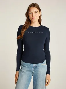 TOMMY JEANS Koszulka w kolorze granatowym - Koszulki i topy damskie - miniaturka - grafika 1