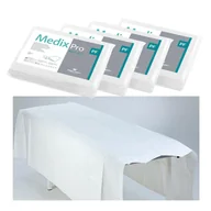 Kosmetyczne akcesoria jednorazowe - MedixPro Prześcieradło jednorazowe 150cm x 210cm białe podfoliowane 54g MedixPro 20szt - miniaturka - grafika 1