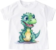 Koszulki dla dziewczynek - Koszulka z dinozaurem na Dzień Dinozaura - dinozaur51 - miniaturka - grafika 1