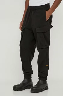 Spodnie męskie - G-Star Raw spodnie dresowe kolor czarny gładkie - grafika 1