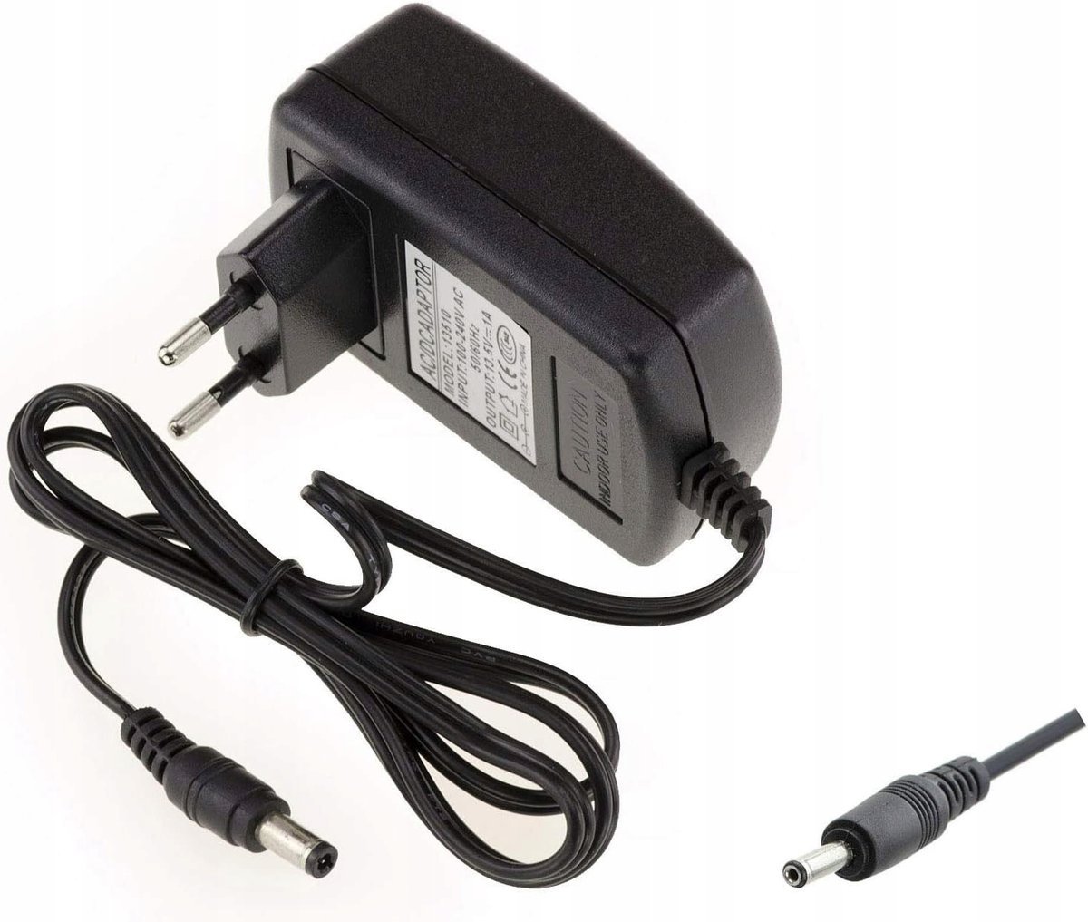 Zasilacz sieciowy 220 V do 12 V DC 2 A ze złączem 1 mm x 3,5 mm Kalea