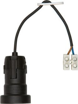 Bachmann gniazdo budowlane E27, H03VV-F 2x0,75mm, czarne, 0,2 m