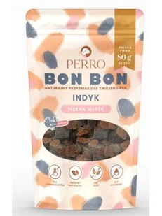 PERRO Bon Bon Indyk przysmaki dla psa 80g piękna sierść - Przysmaki dla psów - miniaturka - grafika 1