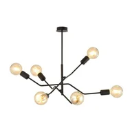 Lampy sufitowe - Emibig FRIX 6 BLACK 1126/6 nowoczesna lampa sufitowa żyrandol design 1126/6 - miniaturka - grafika 1