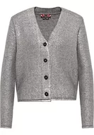 Swetry damskie - myMo ROCKS Damski kardigan, srebrno-szary, XS/S, srebrny szary, XS-S - miniaturka - grafika 1