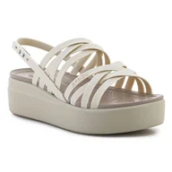 Sandały damskie - Sandały Crocs Brooklyn strappy lowwdg 206751-2Y2 beżowy - miniaturka - grafika 1