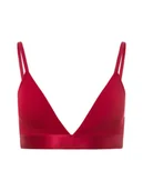 Biustonosze - Calvin Klein Biustonosz trójkątny damski Kobiety Bawełna czerwony jednolity, XL - miniaturka - grafika 1