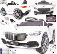 Pojazdy elektryczne dla dzieci - Kabriolet Auto Na Akumulator 12V  Pilot Bujak Skóra , Biały - miniaturka - grafika 1