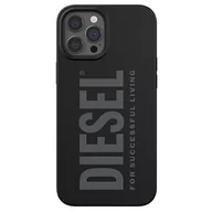 Etui i futerały do telefonów - Etui Diesel Silicone Case do iPhone 12/12 Pro czarny/black - miniaturka - grafika 1