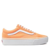 Trampki damskie - Tenisówki Vans Old Skool Platfor VN0A5KX9AAS1 Pomarańczowy - miniaturka - grafika 1