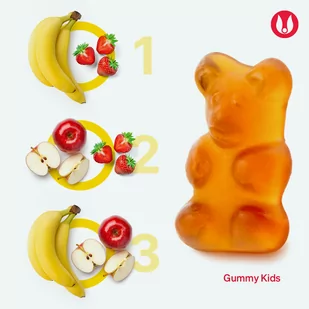 Gummy Kids 100 żelek do żucia Pyszne multiwitaminowe żelki dla dzieci - Witaminy i minerały - miniaturka - grafika 4