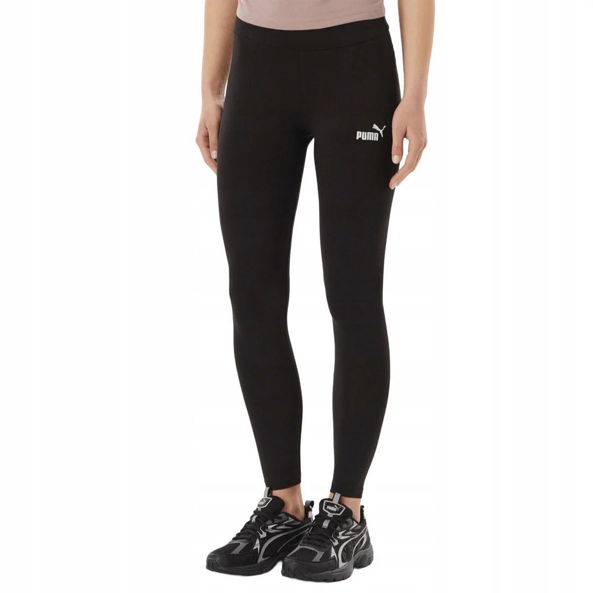Spodnie damskie Puma 68242201 ESS SMALL NO.1 LOGO LEGGINGS Czarne XS