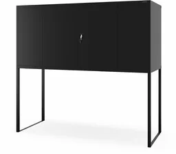 Szafa metalowa do garażu GEORGE, 2250 x 2100 x 900 mm, czarna - Szafy biurowe - miniaturka - grafika 1