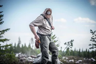 Helikon - Spodnie Woodsman® - Taiga Green / Czarne - SP-WDN-DC-0901A - Odzież taktyczna i umundurowanie - miniaturka - grafika 2