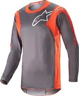 Odzież motocyklowa - Alpinestars Racer Hoen Koszulka Motocross (Grey/Orange,S) - miniaturka - grafika 1