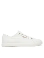 Trampki męskie - Calvin Klein Jeans Tenisówki Ess Vulc Low Mg Cv YM0YM01301 Biały - miniaturka - grafika 1