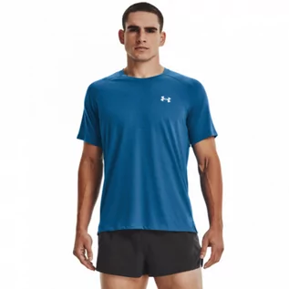 Koszulki sportowe męskie - Męska koszulka do biegania UNDER ARMOUR STREAKER SS - niebieska - grafika 1