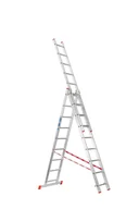 Drabiny - B2B Partner Trzyczęściowa aluminiowa drabina HOBBY, 3x9 stopni, 5,36 m VEN.4409 - miniaturka - grafika 1