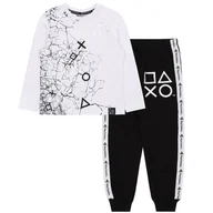 Moda i Uroda OUTLET - Biało-czarna, Chłopięca Piżama Na Długi Rękaw Playstation 8-9 Lat 134 Cm - miniaturka - grafika 1