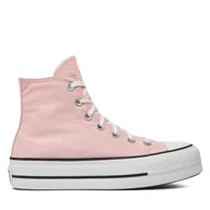 Trampki damskie - Trampki Converse Chuck Taylor All Star Lift Platform HI A06507C Różowy - miniaturka - grafika 1