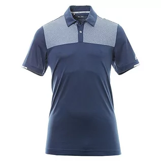 Koszulki męskie - Adidas męska koszulka polo Climachill Heather Block Competition, ciemnoniebieska, mała BC2943 - grafika 1