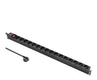 Qoltec Aluminiowa Listwa zasilająca PDU do RACK 16A 16xFR Pionowa - Listwy zasilające - miniaturka - grafika 1