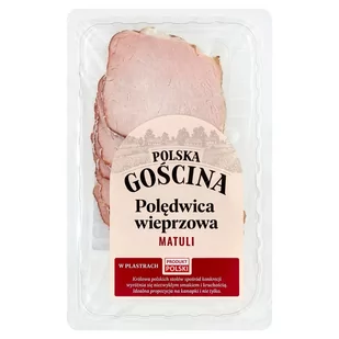 Polska gościna Polędwica wieprzowa matuli w plastrach 100 g - Kiełbasa i wędliny - miniaturka - grafika 1