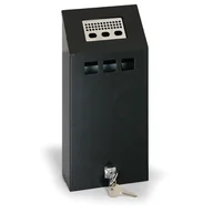 Wyposażenie miejsc publicznych - KOVOS Popielniczki do powieszenia na ścianie PO 350 150 70 9005 - miniaturka - grafika 1