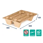 Pojemniki biurowe - B2B Partner Palety eksportowe INKA, 600x400x120 mm, 5 szt. INKA F46 - miniaturka - grafika 1