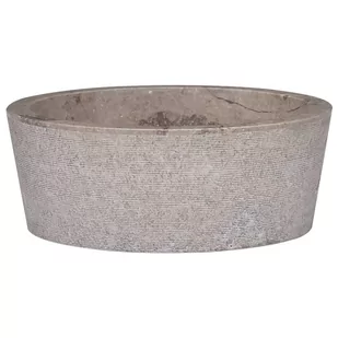 vidaXL Lumarko Umywalka, szara, 40x15 cm, marmurowa 149179 - Umywalki - miniaturka - grafika 1