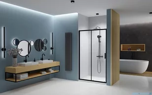 Radaway Premium Pro Black Dwj drzwi 100cm lewe szkło przejrzyste 1014100-54-01L | - Akcesoria do armatury i ceramiki - miniaturka - grafika 2