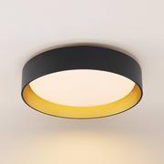Lampy sufitowe - Lindby Gracjan lampa sufitowa LED CCT czarna złota - miniaturka - grafika 1