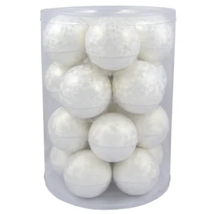 Bombka szklana 4 cm 20 sztuk biały - Bombki - miniaturka - grafika 1