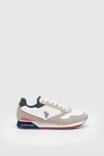 Sneakersy męskie - U.S. POLO Sneakersy - Biały -  - 43 EUR(43) - NOBIL003 WHI-LGR01 - grafika 1