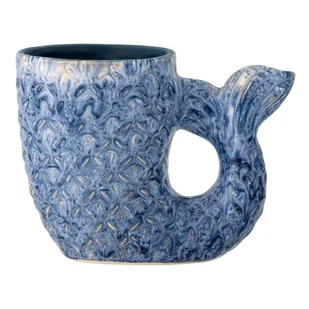Niebieski kamionkowy wazon (wysokość 12 cm) Ariella – Bloomingville - Wazony i flakony - miniaturka - grafika 1