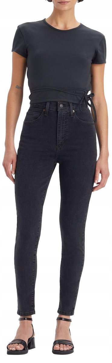 LEVIS CZARNE JEANSY RURKI Z WYSOKIM STANEM KLASYCZNE 31/30 27BA