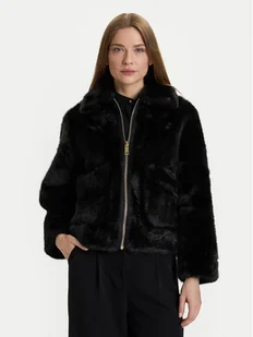 Rinascimento Futro CFC0122227003 Czarny Regular Fit - Płaszcze damskie - miniaturka - grafika 1