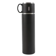 Termosy - Lumarko Termos Z Zakrętką W Kształcie Filiżanki 580 ML Czarny - miniaturka - grafika 1