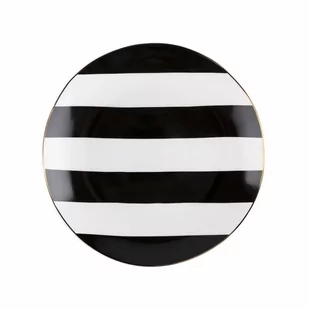 TALERZ DESEROWY STRIPES BLACK 20CM kod: 2PH-TAL-20/STR - Talerze - miniaturka - grafika 1