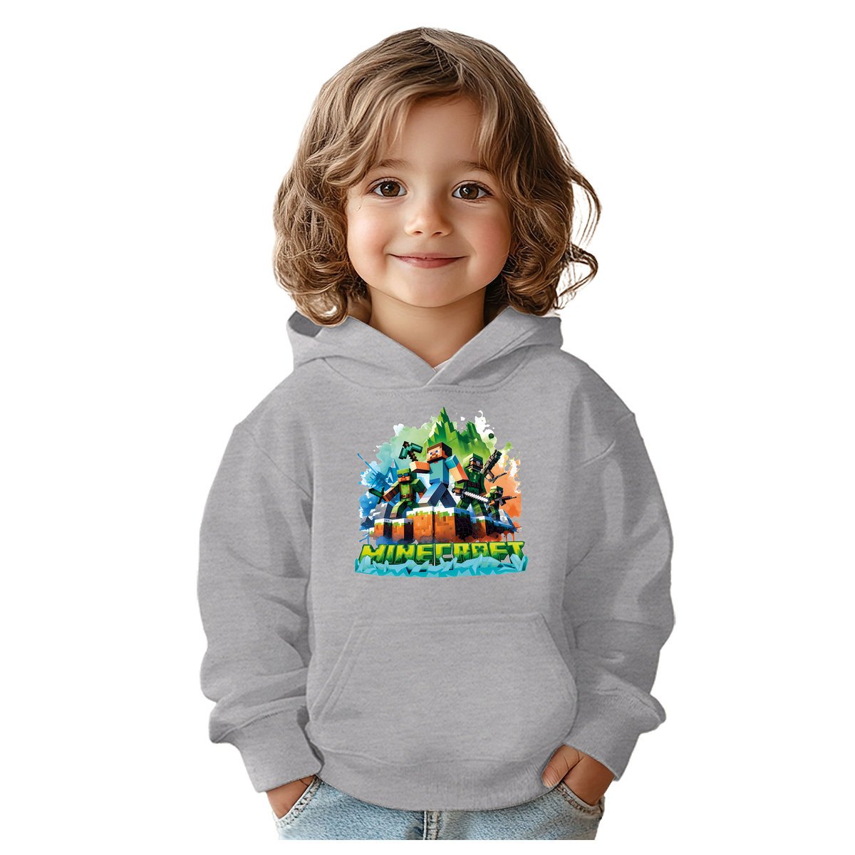 BLUZA DZIECIĘCA MINECRAFT LEGENDS 134-140 Z KAPTUREM BAWEŁNIANA JAKOŚĆ