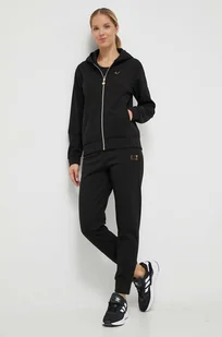 EA7 Emporio Armani komplet lounge damski kolor czarny - Dresy damskie - miniaturka - grafika 1