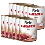 Mokra karma dla psów - BRIT PATE & MEAT BEEF 12x800g - miniaturka - grafika 1