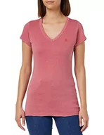 Koszulki i topy damskie - G-STAR RAW Women's Eyben Stripe Slim V-Neck Top T-Shirt, różowy (pink Ink gd D21314-B059-D833), XXS, różowy (Pink Ink Gd D21314-b059-d833), XXS - miniaturka - grafika 1