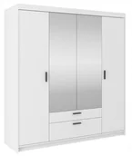 Meble do przedpokoju - #2 Szafa Czterodrzwiowa Elena Z Lustrem Biała Od Meble Kris - miniaturka - grafika 1