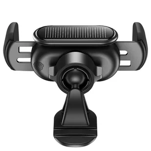Uchwyt samochodowy elektryczny Baseus Steel Cannon Pro z ładowarką solarną (czarny) - Uchwyty samochodowe do telefonów - miniaturka - grafika 1